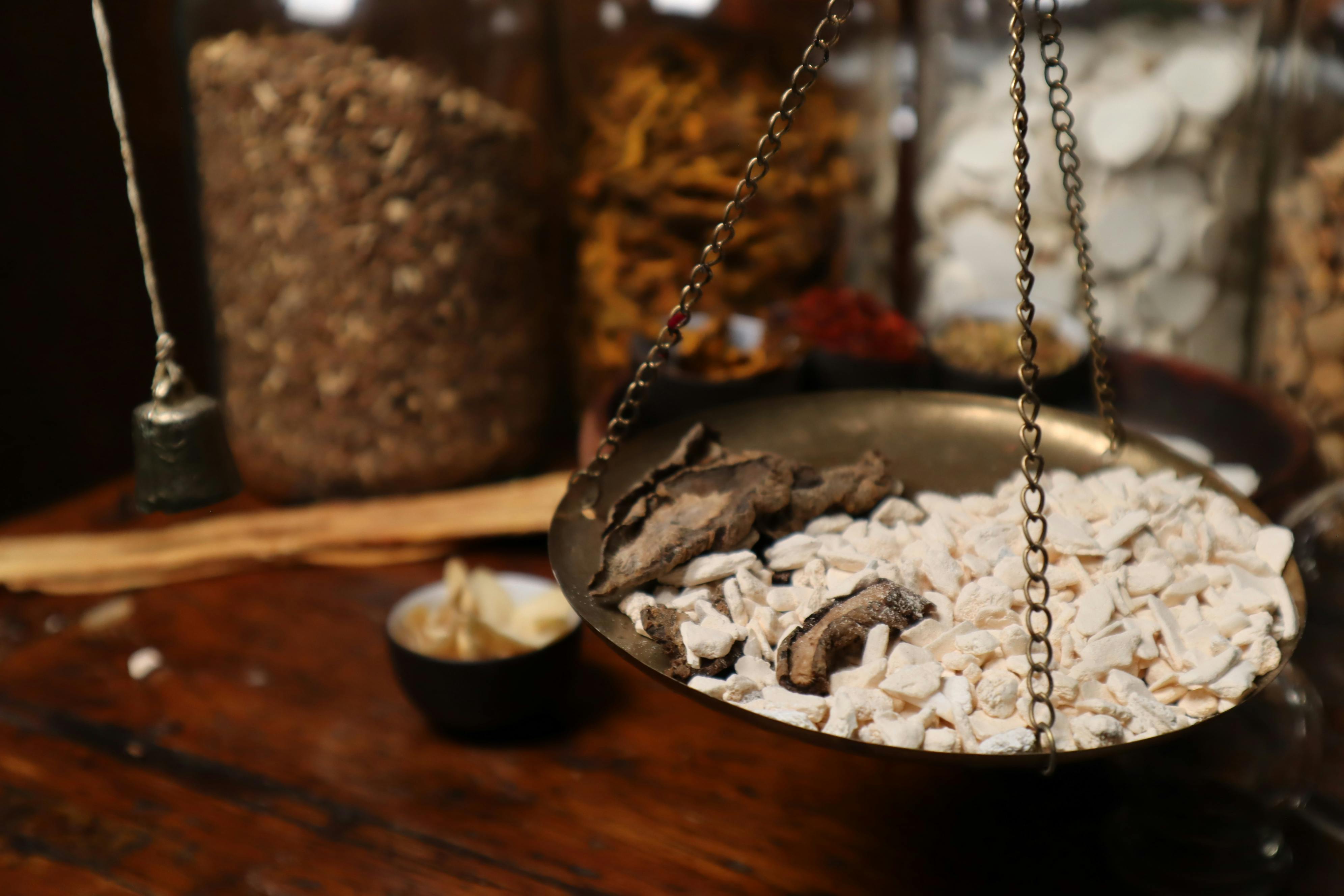 Herbal weighing and preparation