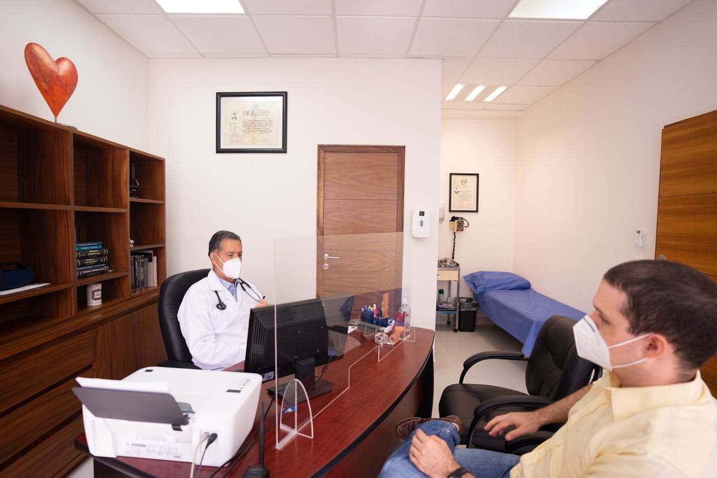Men's health consultation in a clinic room